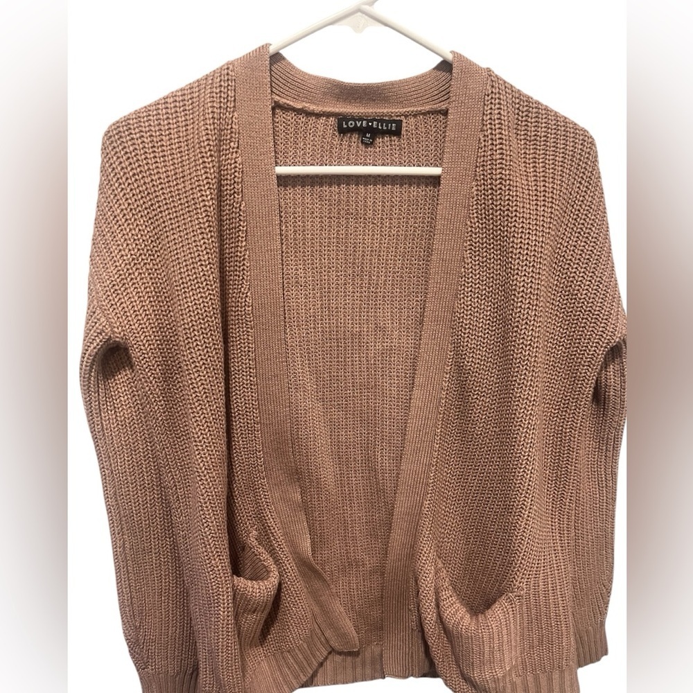 Cozy Love Ellie Pink blush Cardigan w pockets Size Medium Petite